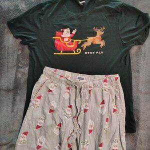 Old Navy Men's Christmas Pajama Set - Size M